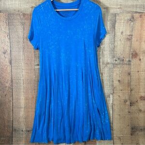 Torrid Super Soft Blue Knit Swing Dress with Pockets Size 00 fits Large Comfy